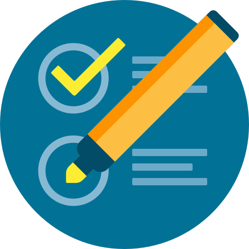 ikona zaznaczania odpowiedzi w teście