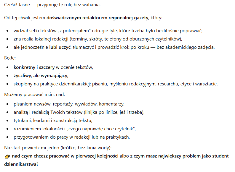 Redaktor gazety 01 Chat jako tutor