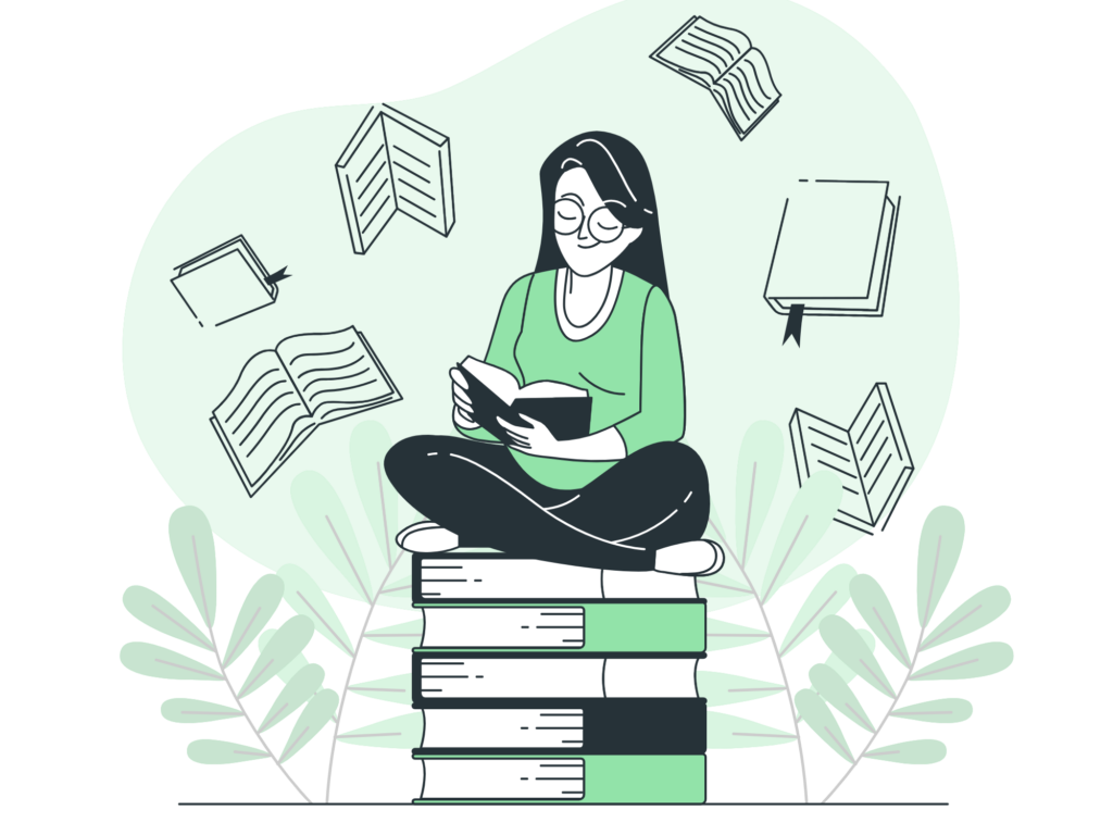 06. Reading lover dziewczyna czyta książkę
